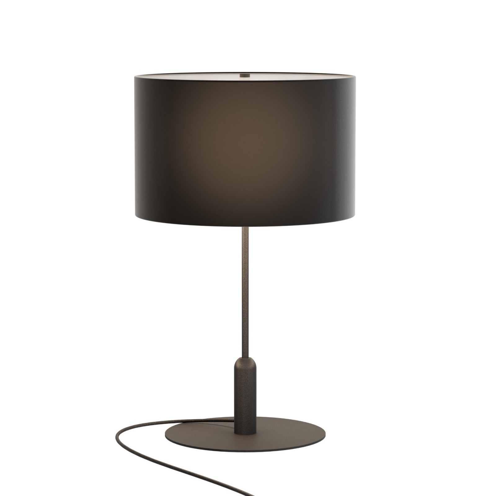 Sulion Sobremesa BASIC STYLO.Metal Negro Y Pantalla Textil Negra.1xE27|Sulion