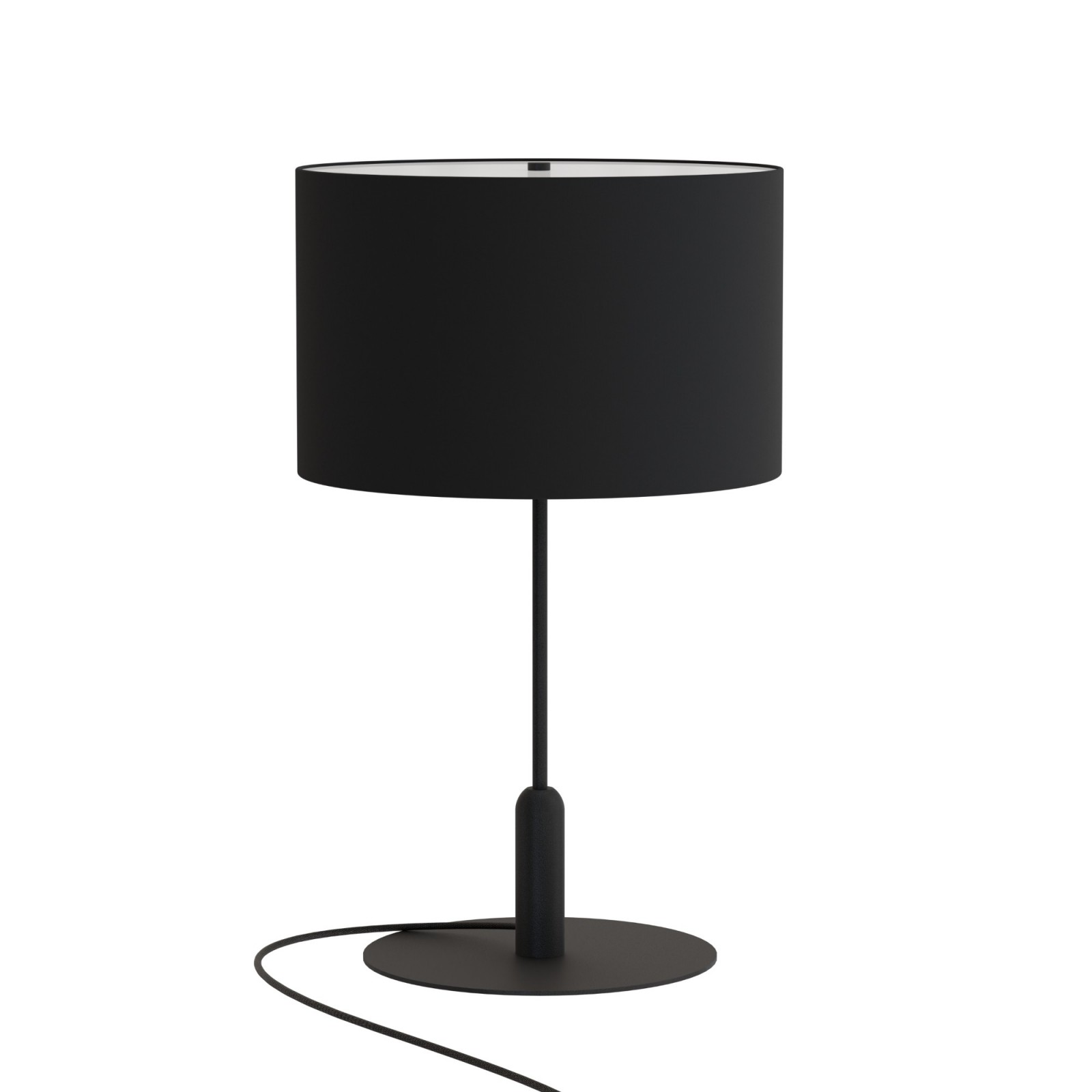 sulion Sobremesa BASIC STYLO.Metal negro y pantalla textil negra.1xE27|Sulion