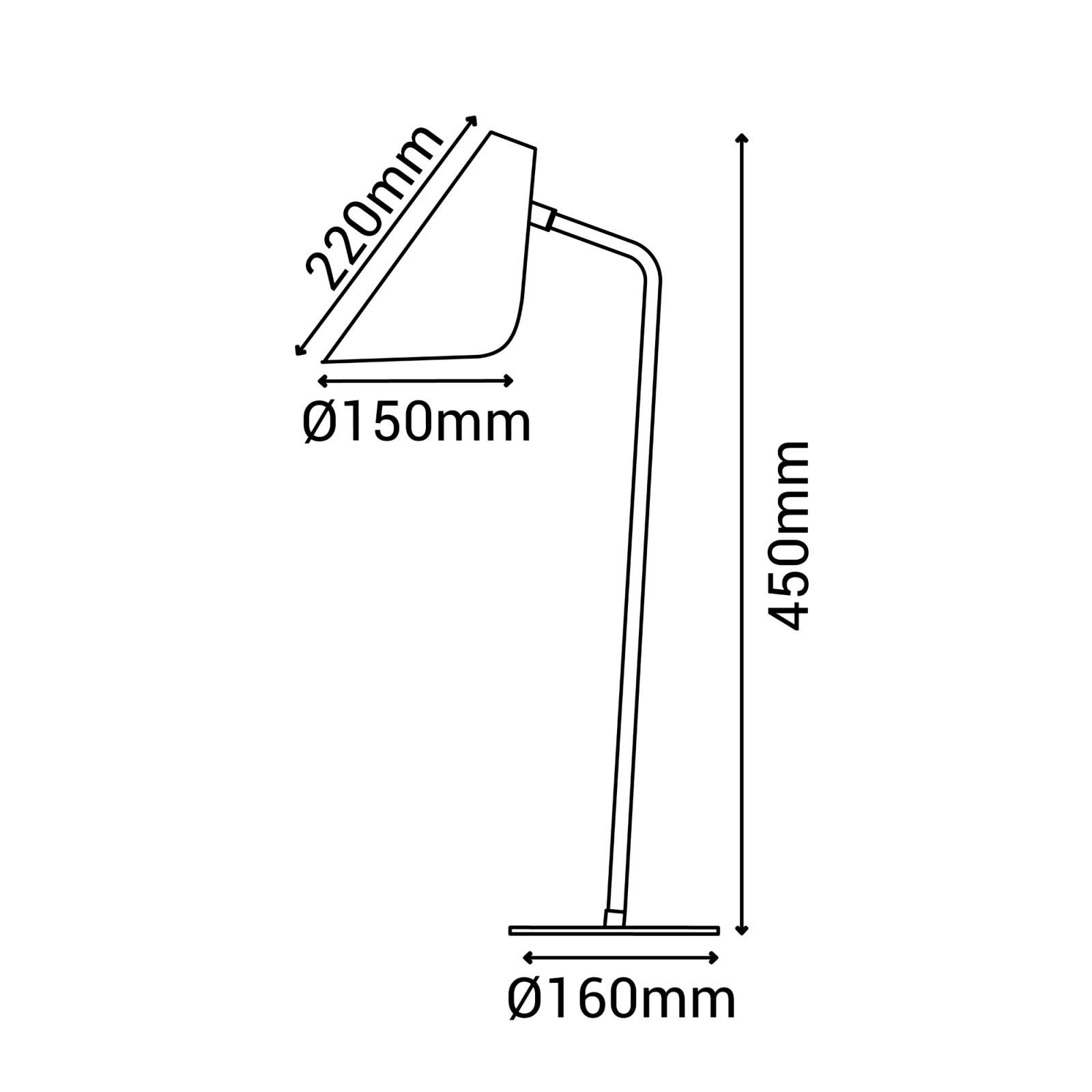 Sulion Sobremesa LISBOA. Metal Negro Arenado Y Tulipa Orientable.1xE27|Sulion