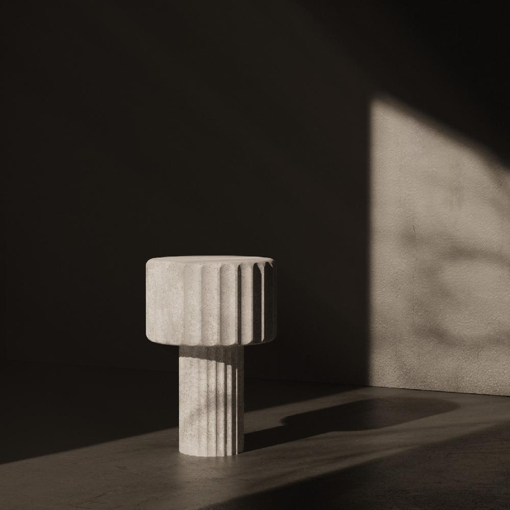 Sulion Sobremesa OLIMPIA. Hormigón Blanco. 2xE27 |Sulion