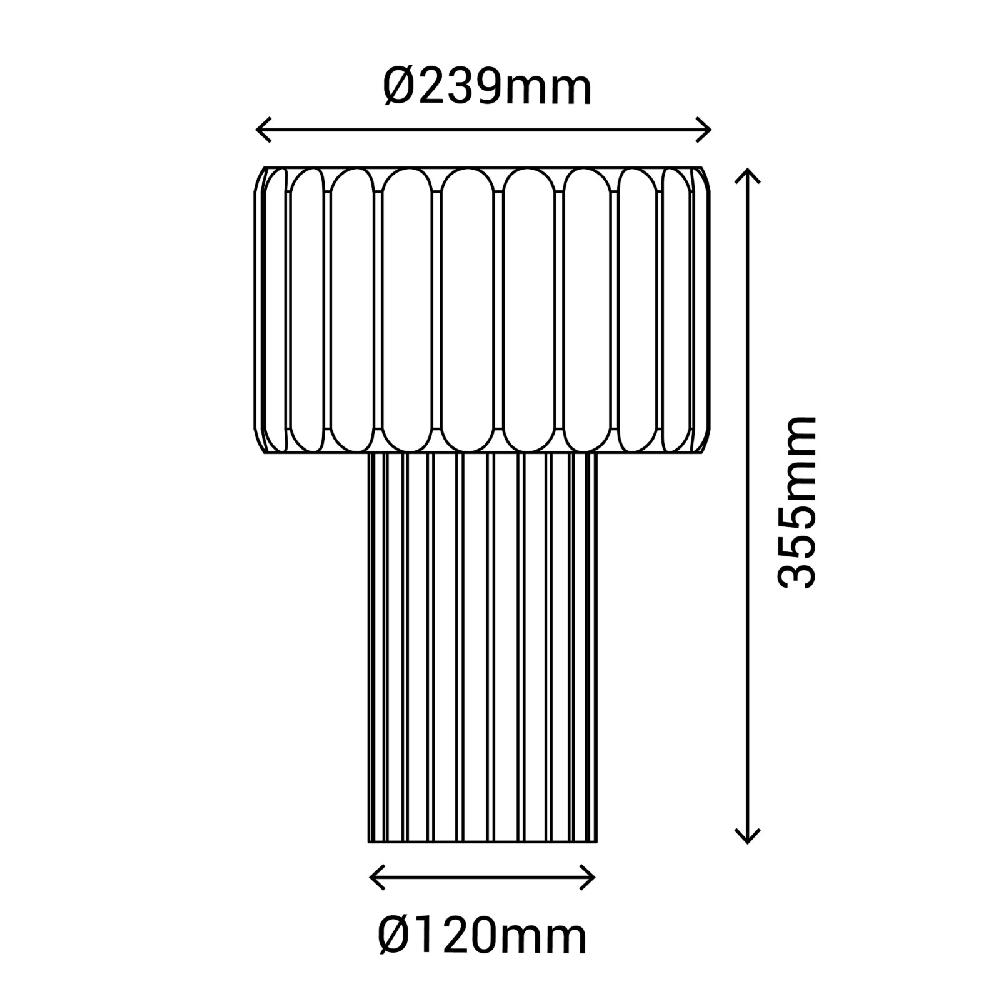 Sulion Sobremesa OLIMPIA. Hormigón Blanco. 2xE27 |Sulion