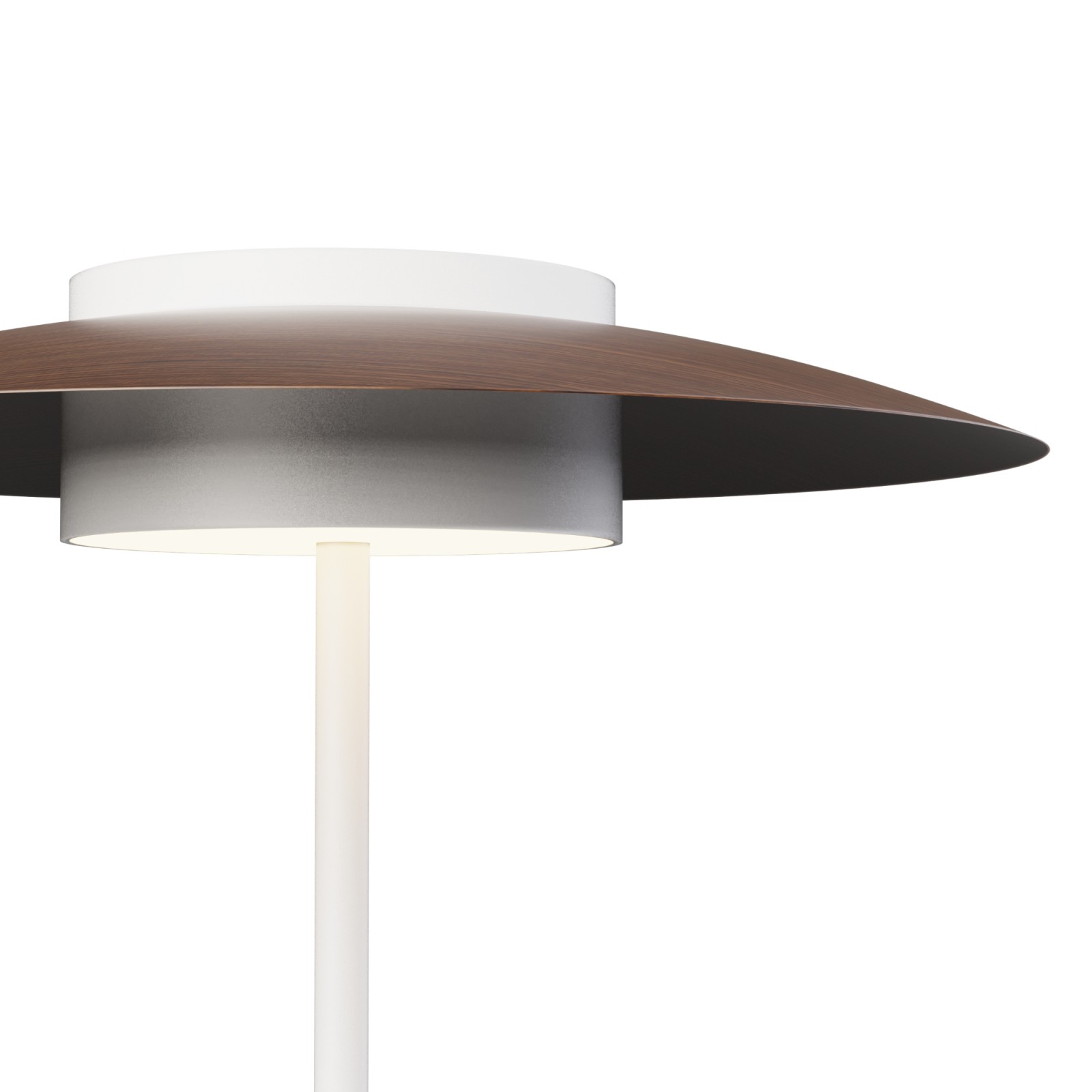 Sulion Sobremesa VALENTINA. Metal Blanco Y Tulipa Acabado Madera. LED 9W. CCT