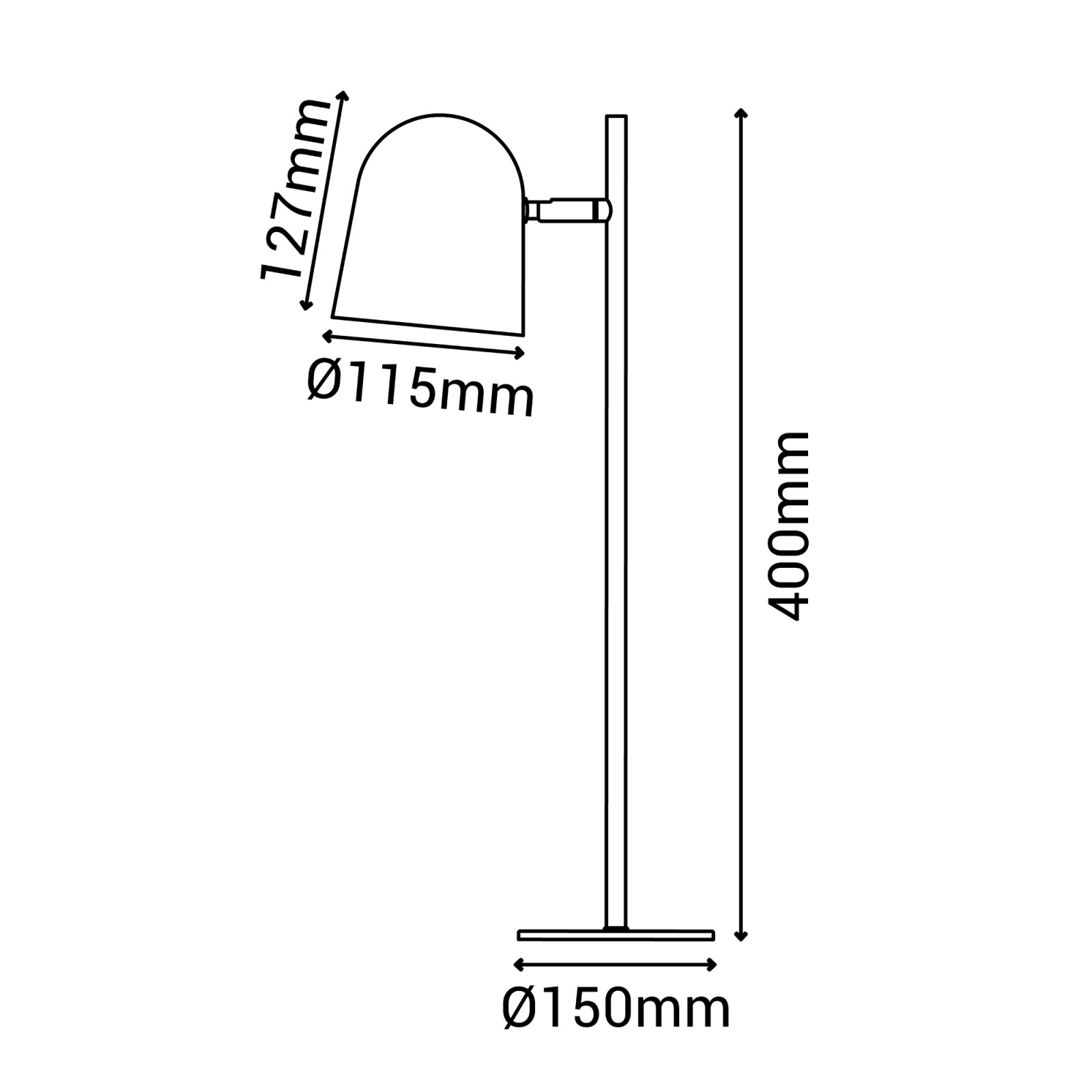 Sulion SOBREMESA 1XE14 PARIS H400 BL METAL | Sulion