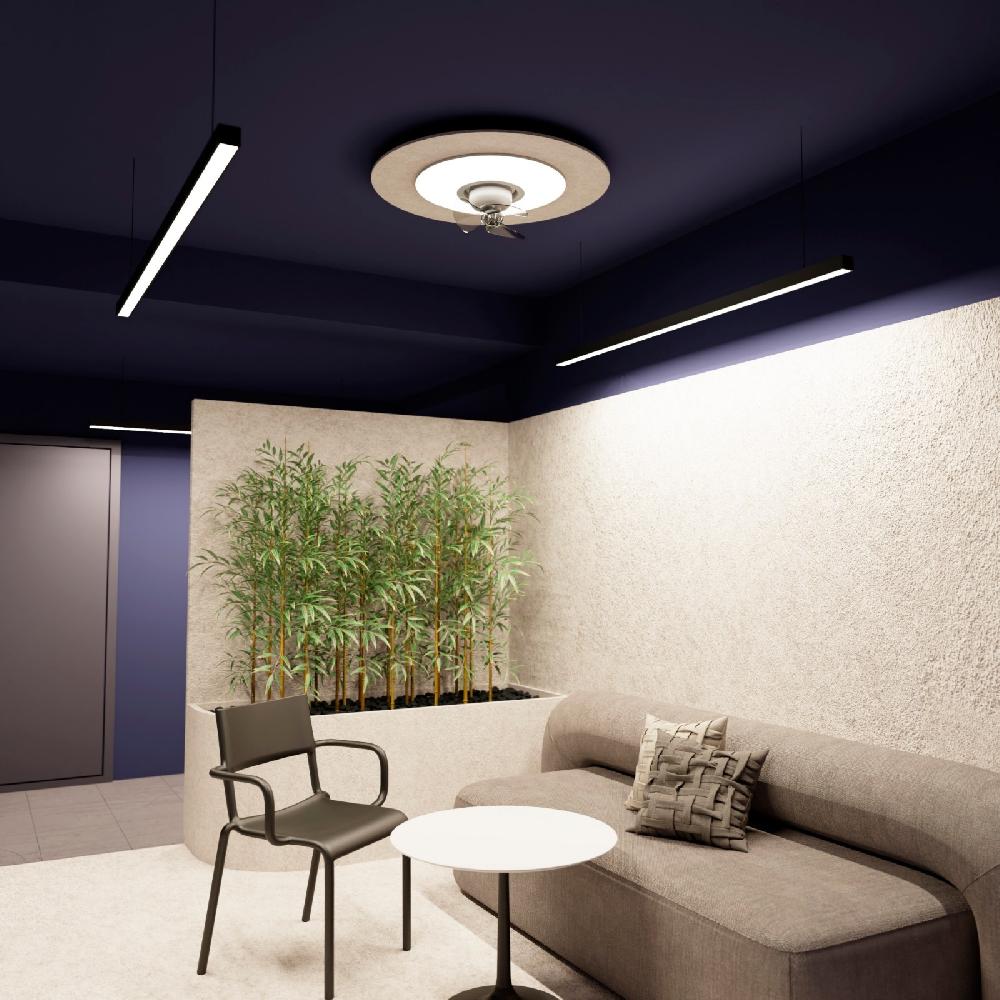 Sulion Ventilador De Techo Acústico FONO Beige Con Luz - Sulion