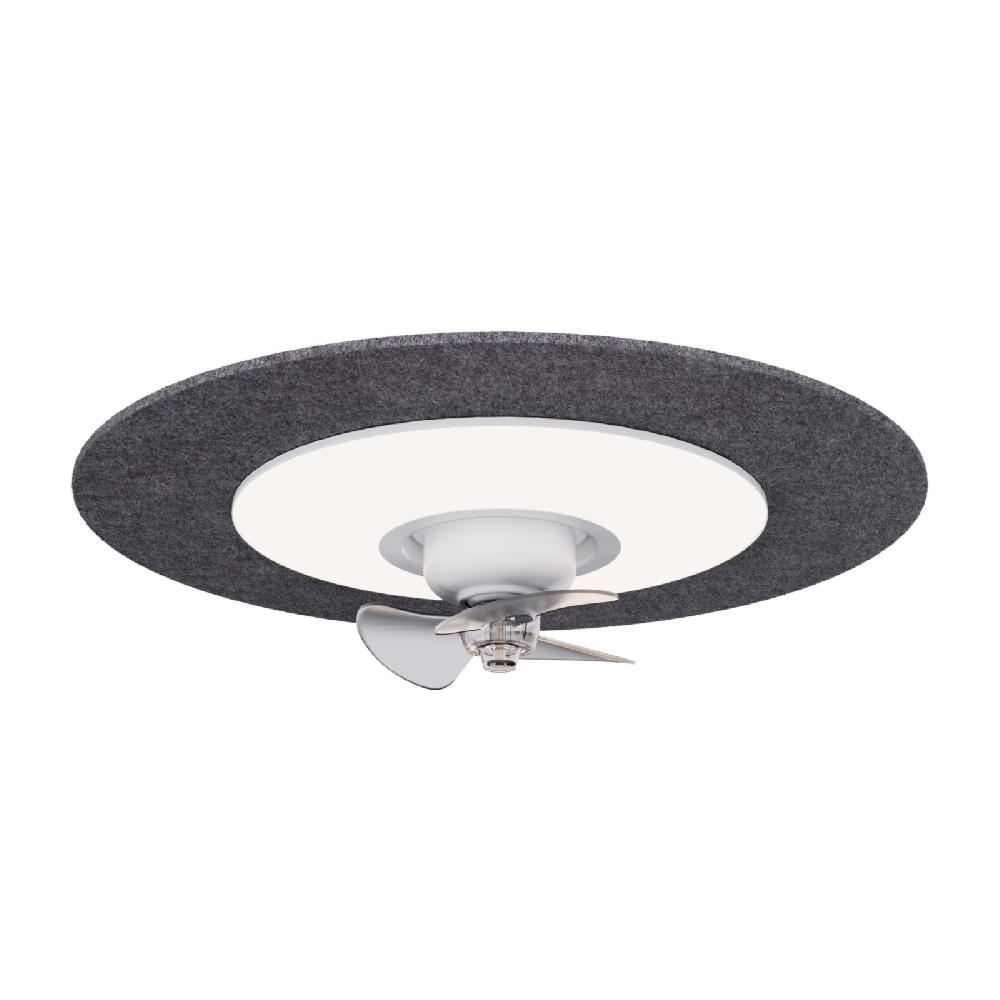 sulion Ventilador de techo acústico FONO gris con luz - Sulion