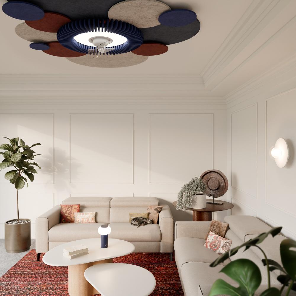 Sulion Ventilador De Techo Acústico FONO SH Azul Con Luz - Sulion