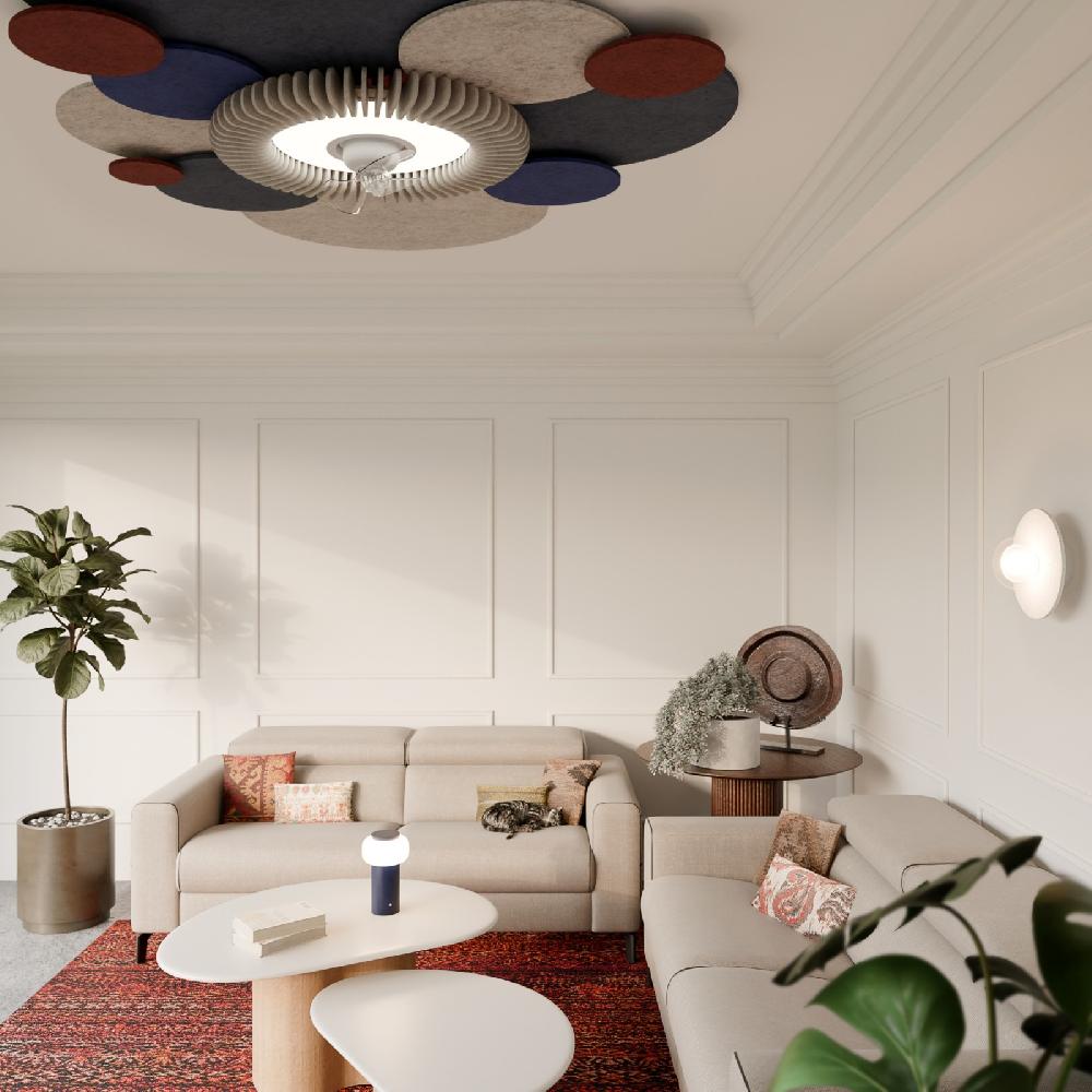 Sulion Ventilador De Techo Acústico FONO SH Beige Con Luz - Sulion