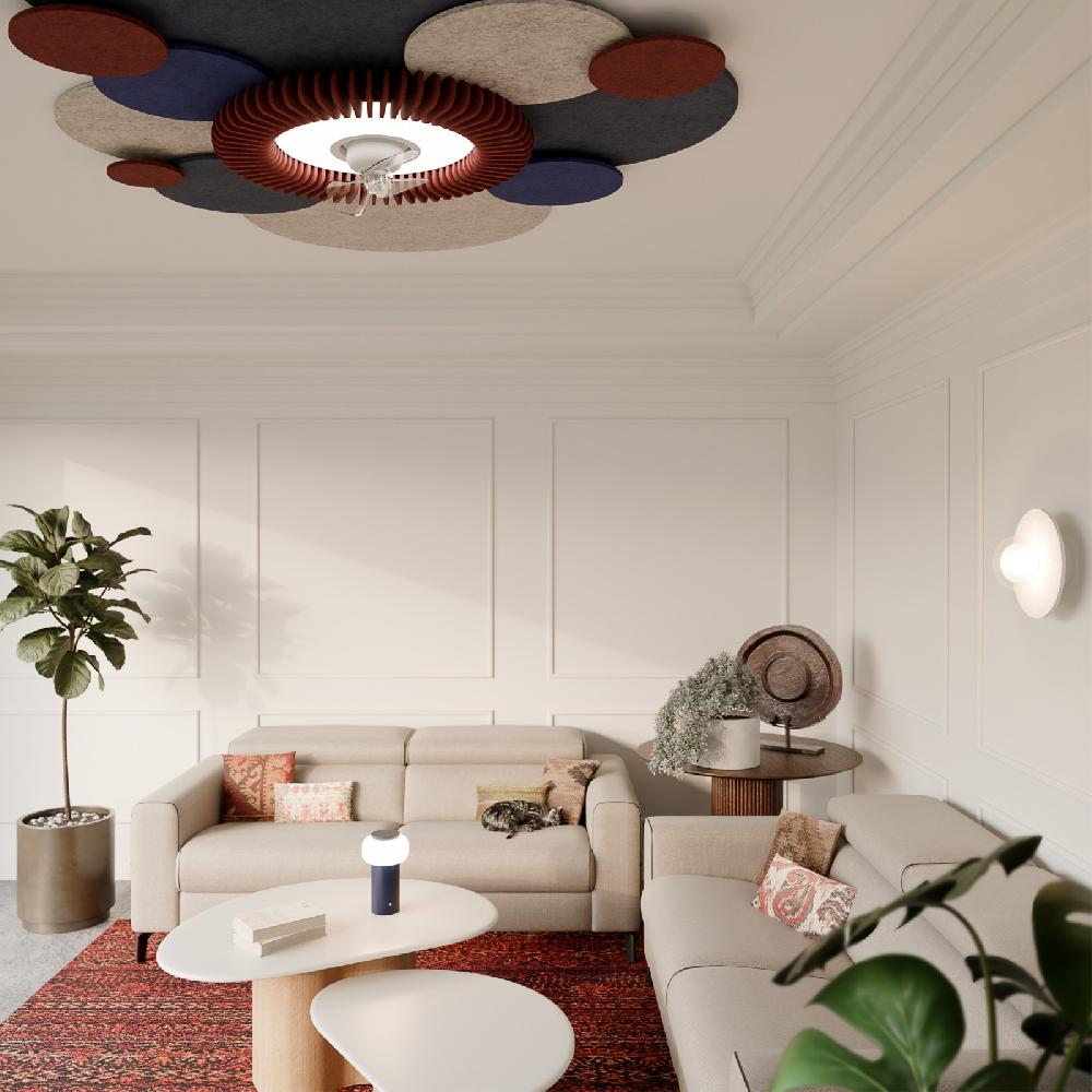 Sulion Ventilador De Techo Acústico FONO SH Burdeos Con Luz - Sulion