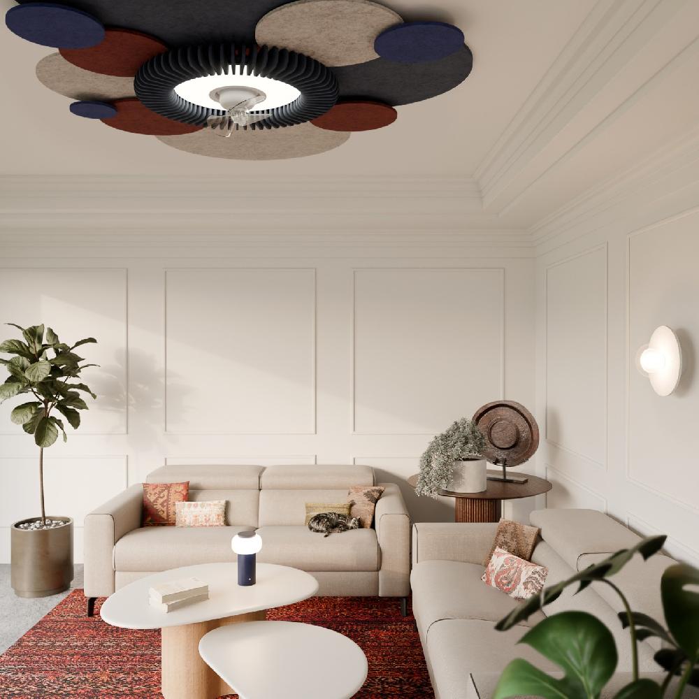 Sulion Ventilador De Techo Acústico FONO SH Gris Oscuro Con Luz - Sulion