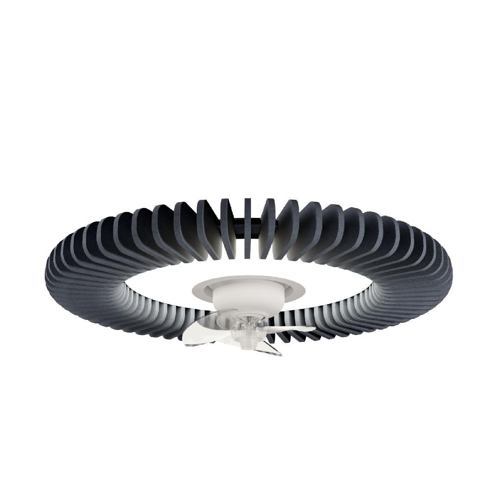 sulion Ventilador de techo acústico FONO SH gris oscuro con luz - Sulion