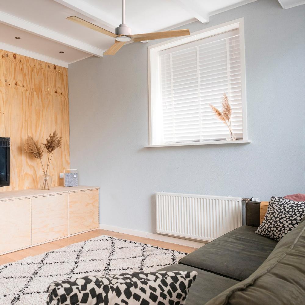 Sulion Ventilador De Techo ANNE Blanco Madera Clara - Sulion