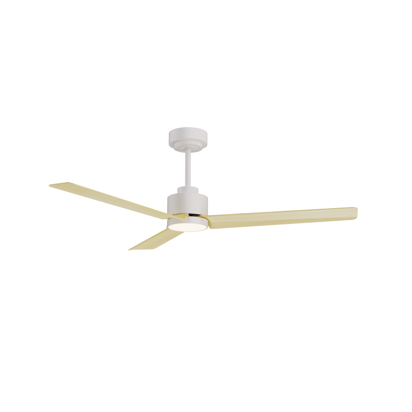 sulion Ventilador de techo ANNE blanco y madera clara con luz - Sulion