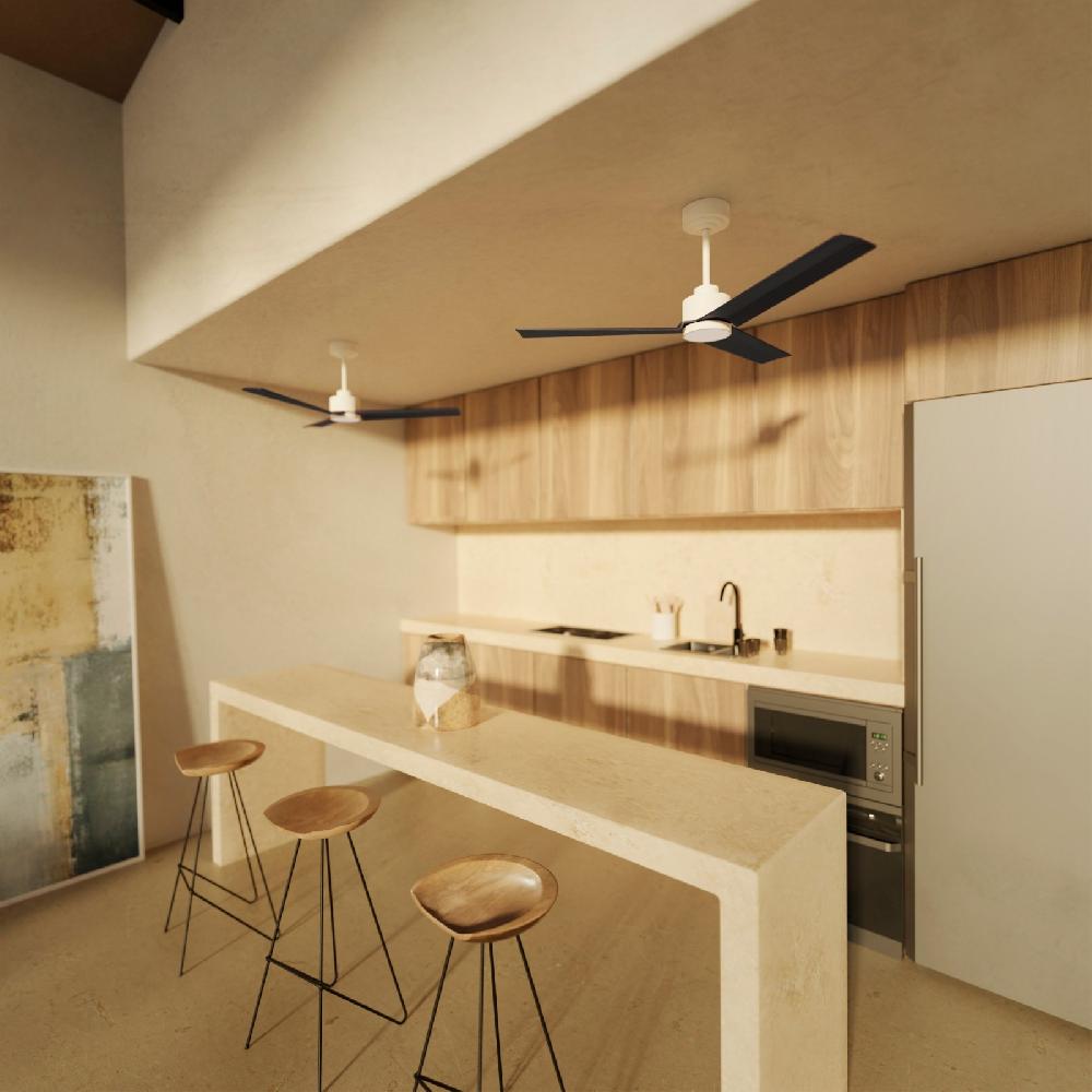 Sulion Ventilador De Techo ANNE Blanco Y Negro Con Luz - Sulion