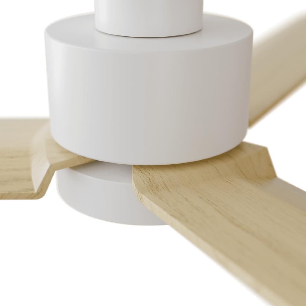 Sulion Ventilador De Techo ANNE Blanco Y Palas De Madera Clara C/Luz Sulion