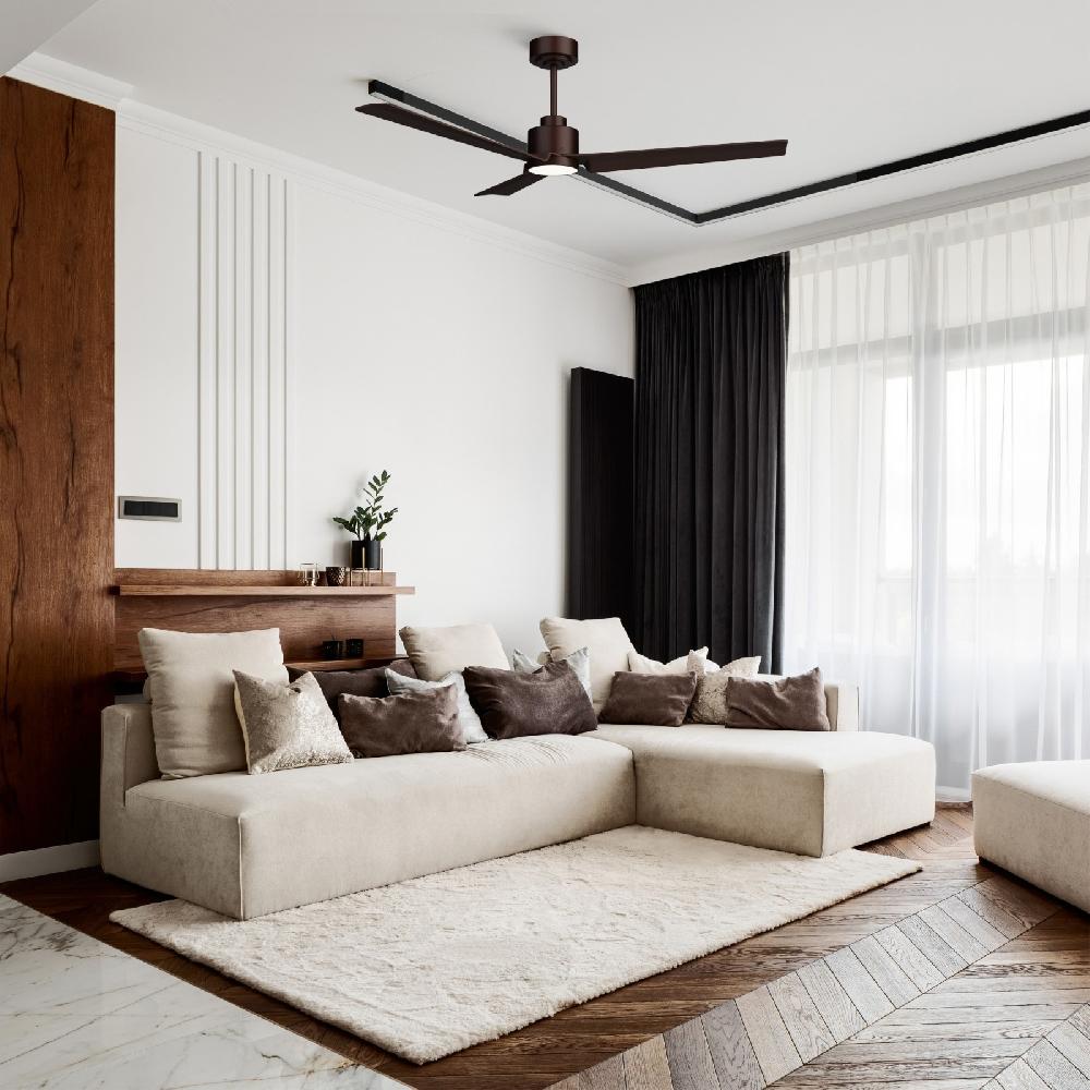 Sulion Ventilador De Techo ANNE Marrón óxido Con Luz - Sulion