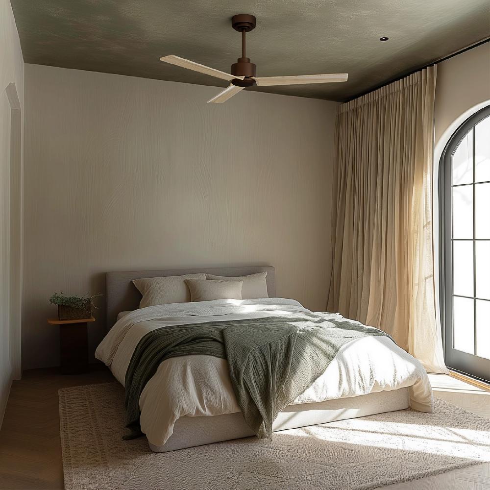 Sulion Ventilador De Techo ANNE Marrón Palas De NATURAL PINE WOOD Clara Sulion