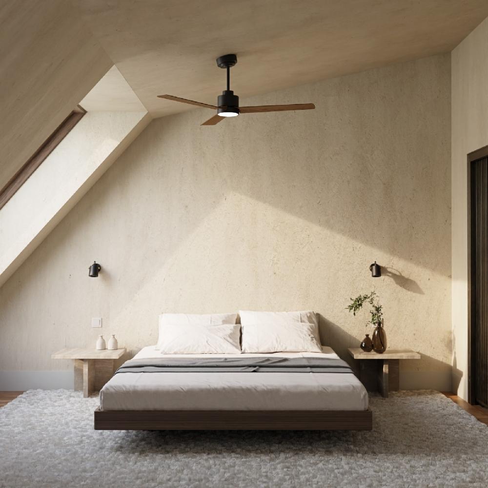 Sulion Ventilador De Techo ANNE Marrón Y Palas De Madera Oscura C/Luz Sulion