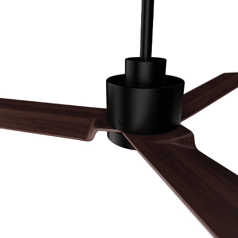 Sulion Ventilador De Techo ANNE Negro Y Madera Oscura Con Luz - Sulion