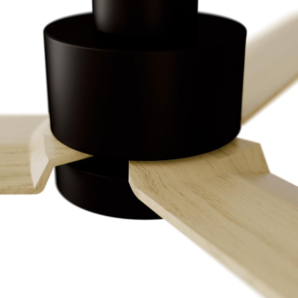 Sulion Ventilador De Techo ANNE Negro Y Palas De Madera Clara C/Luz Sulion