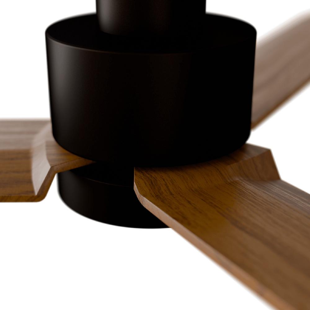 Sulion Ventilador De Techo ANNE Negro Y Palas De Madera Oscura C/Luz Sulion