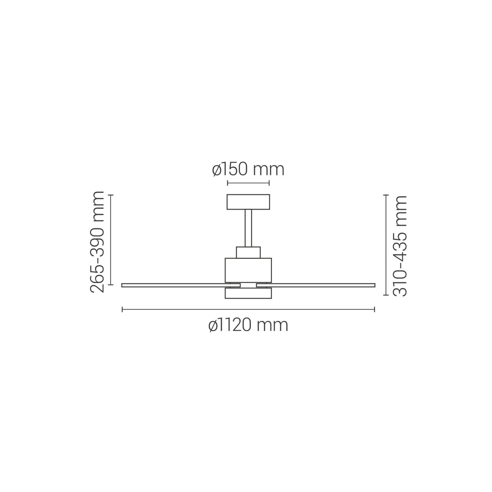 Sulion Ventilador De Techo AVA M Negro Y Madera Natural - Sulion