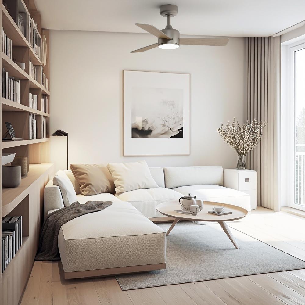 Sulion Ventilador De Techo BALOO EVO S Níquel Y Palas Reversibles - Sulion