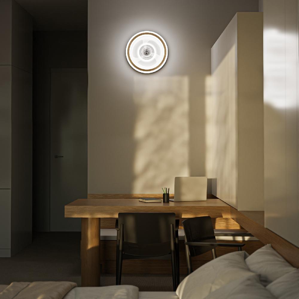 Sulion Ventilador De Techo Blanco ALAN MOVE. Motor Rotativo Y Luz - Sulion