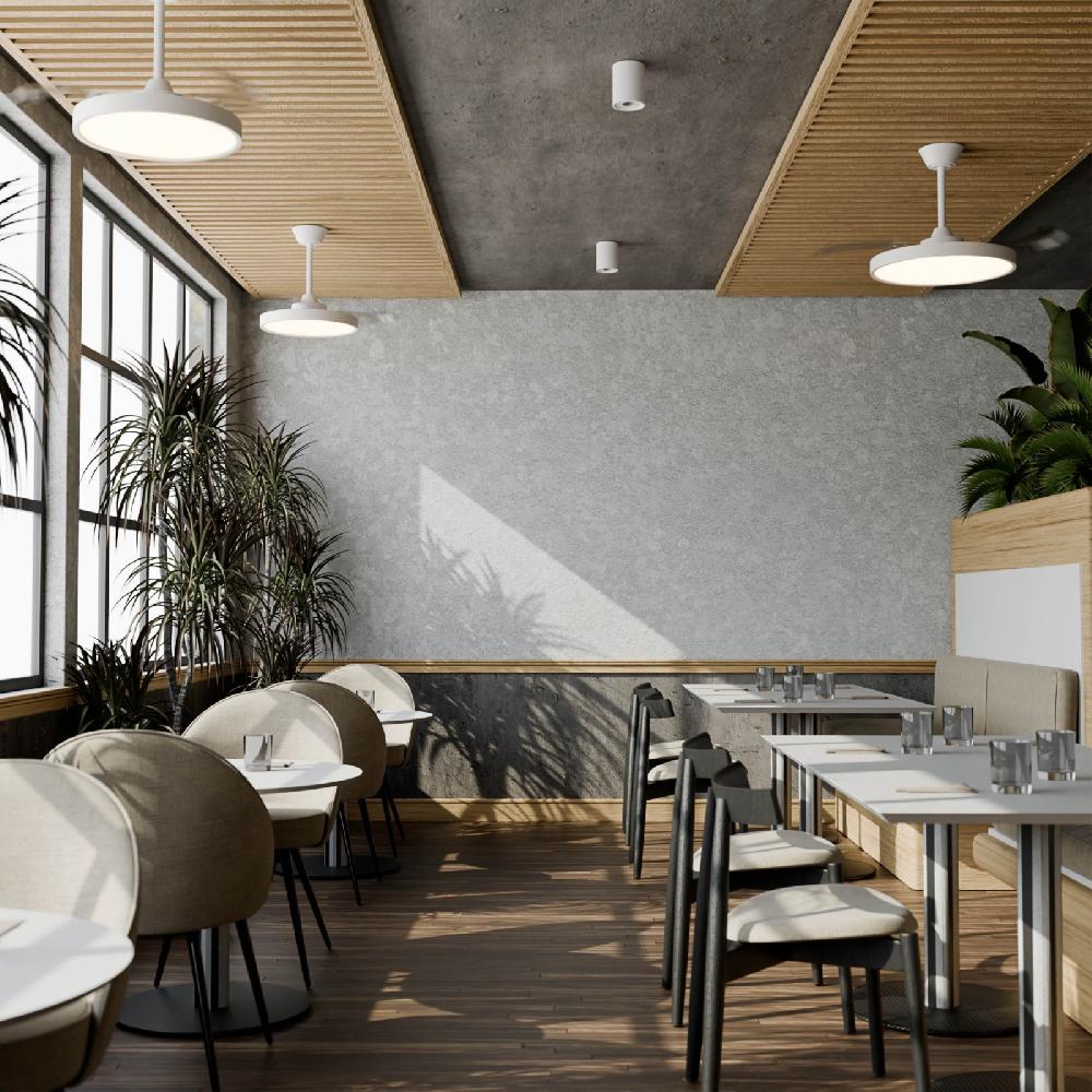 Sulion Ventilador De Techo Blanco De Palas Retráctiles BOMBAY ESTILO S Sulion