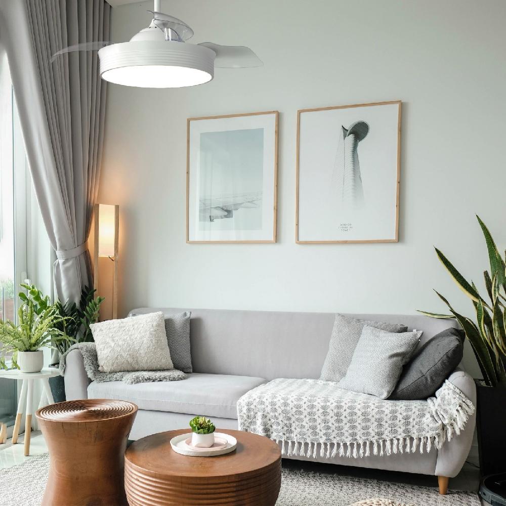 Sulion Ventilador De Techo BOMBAY FIESTA Blanco Con Luz Y Altavoz - Sulion