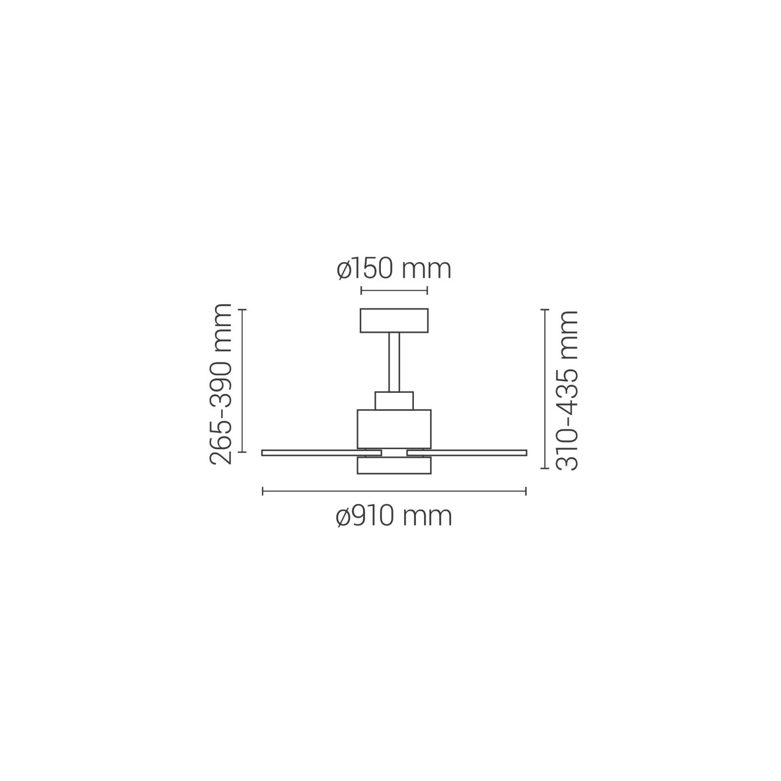 Sulion Ventilador De Techo CARLA S Negro Y Palas Madera Oscura Con Luz Sulion