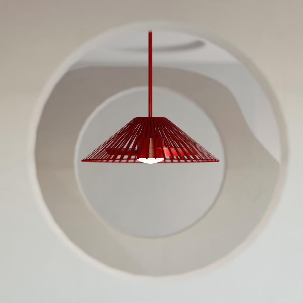 Sulion Ventilador De Techo Decorativo TERRA Burdeos Con Luz - Sulion