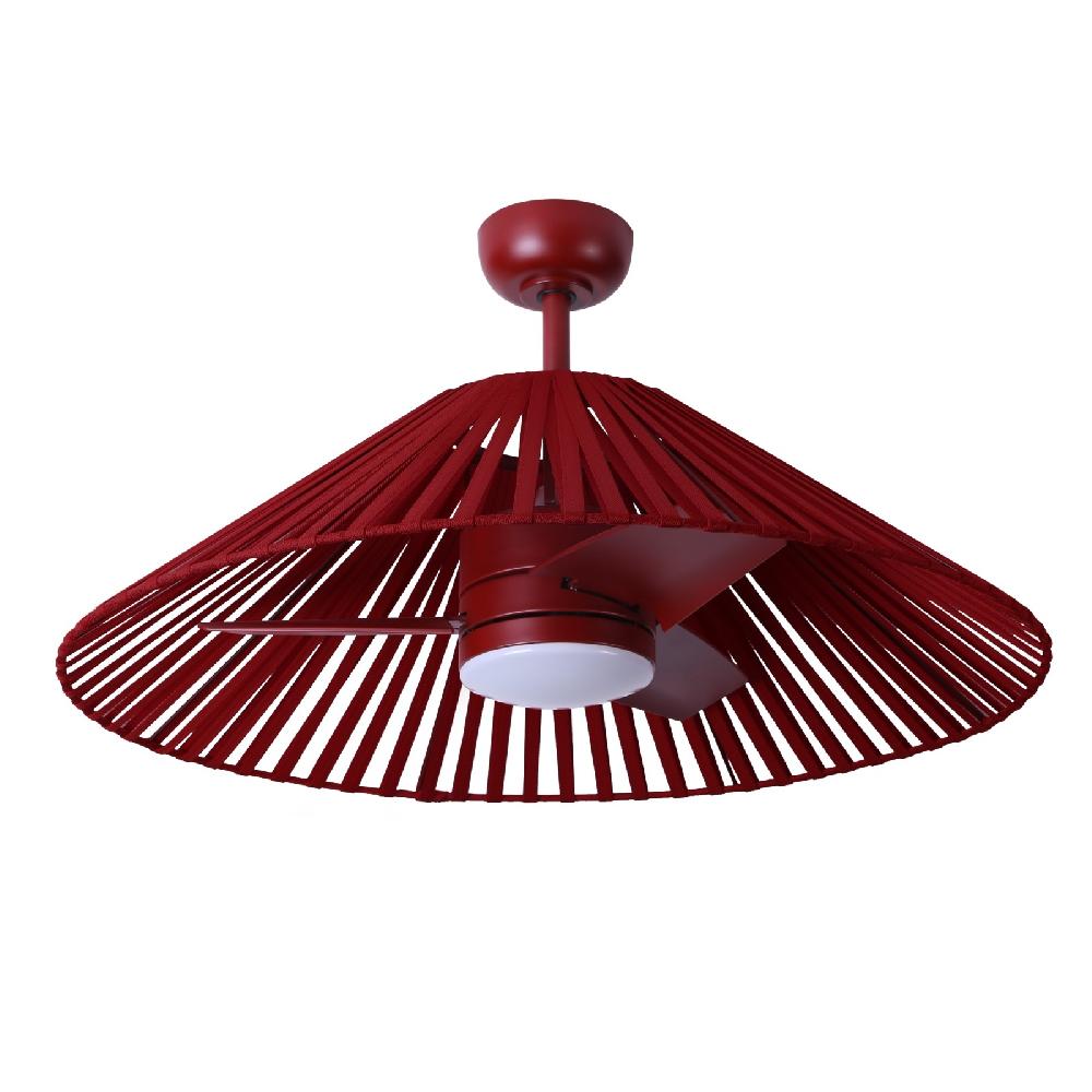 Sulion Ventilador De Techo Decorativo TERRA Burdeos Con Luz - Sulion