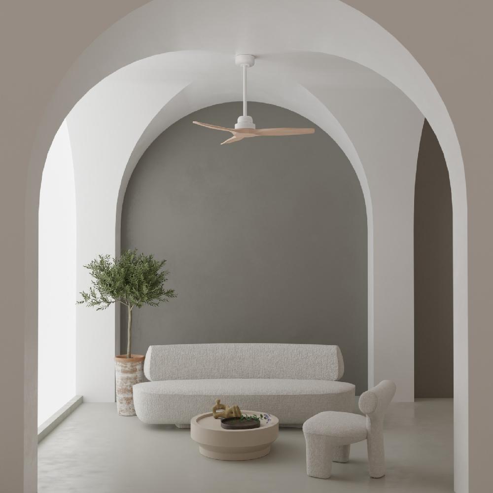 Sulion Ventilador De Techo Exterior BALCONY En Blanco Y Madera - Sulion