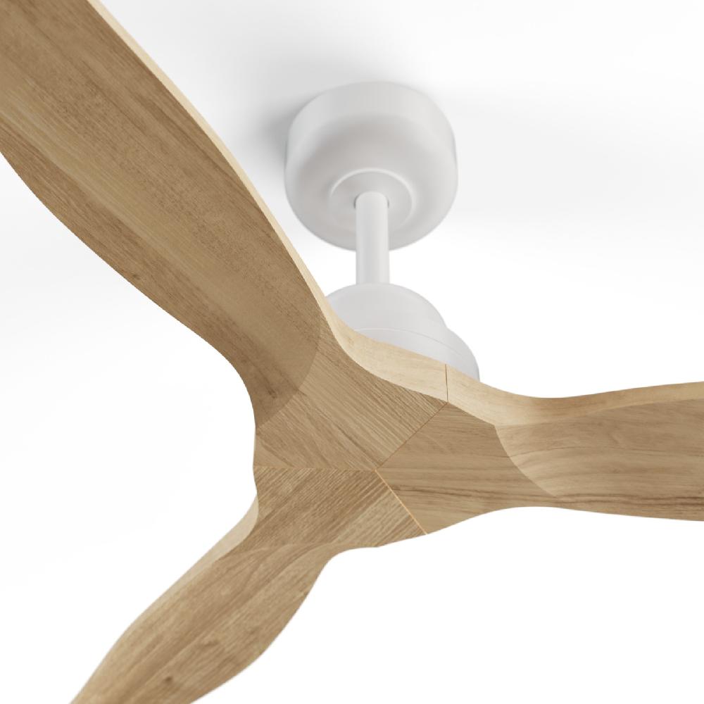 Sulion Ventilador De Techo Exterior BALCONY LUZ Blanco/NATURAL PINE WOOD Sulion