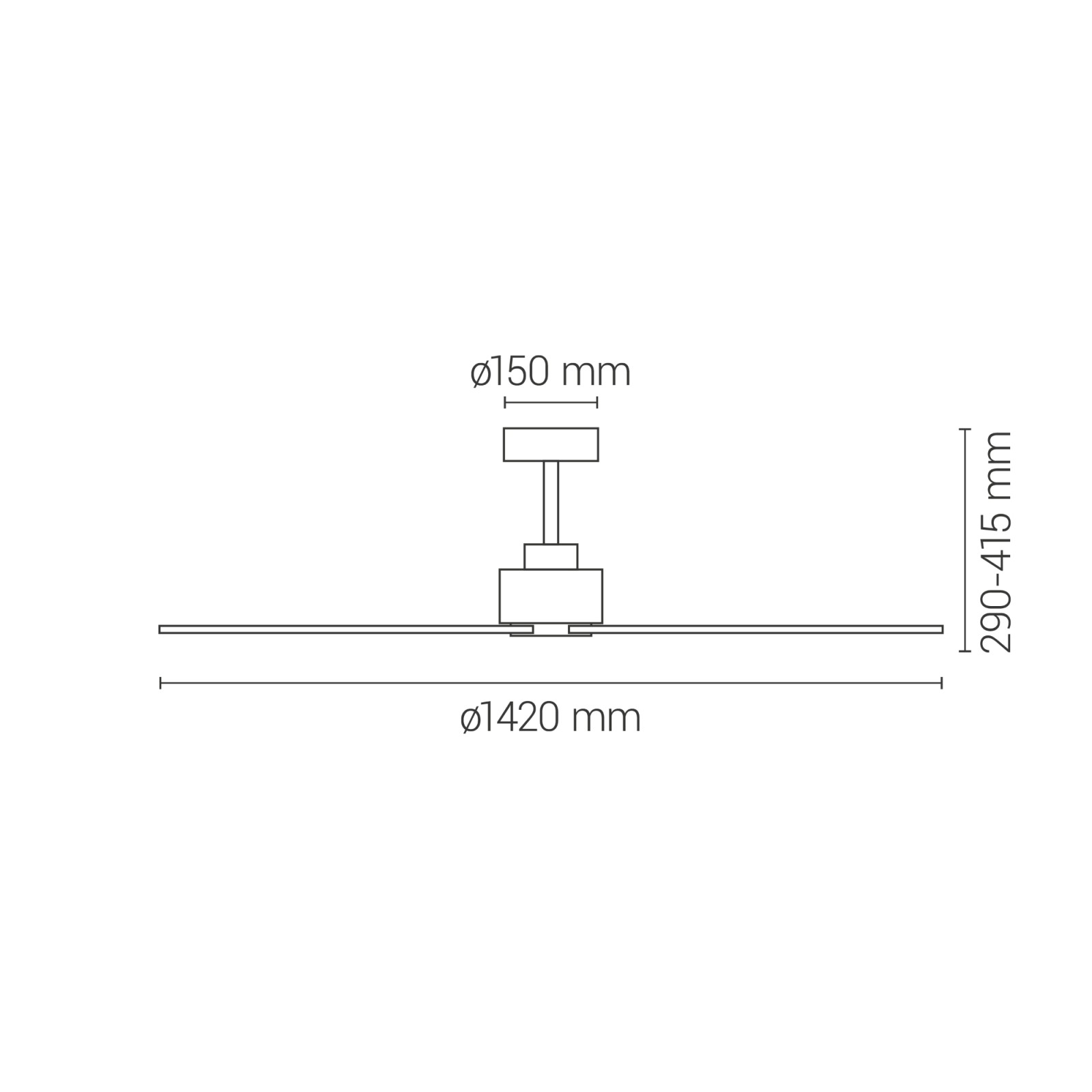 Sulion Ventilador De Techo Exterior BALCONY LUZ Negro/madera Oscura Sulion