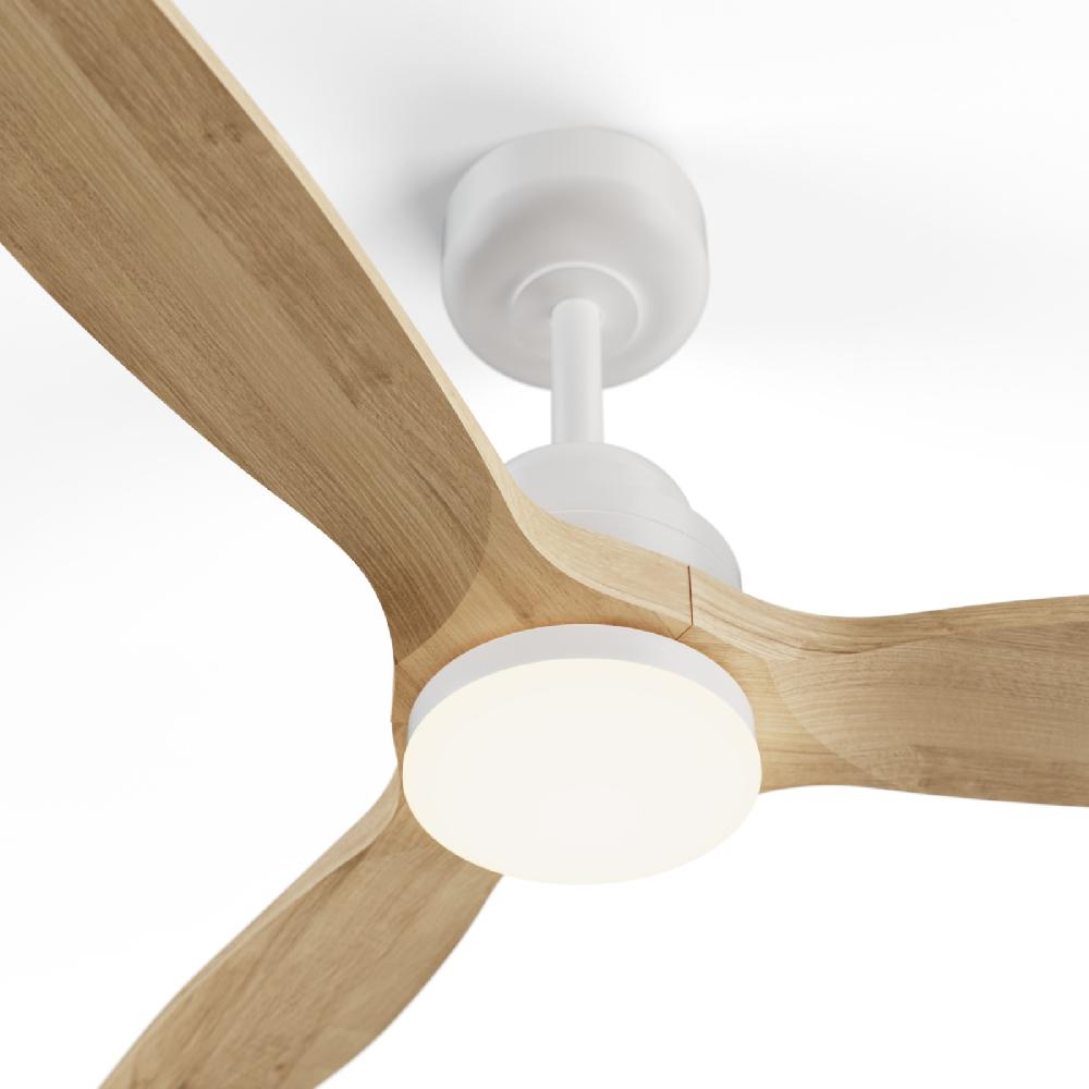 Sulion Ventilador De Techo Exterior BALCONY LUZ XL Blanco/madera Sulion