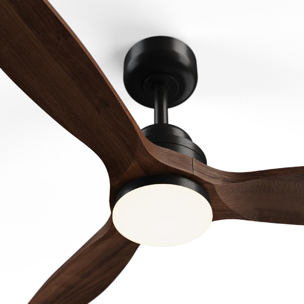 Sulion Ventilador De Techo Exterior BALCONY XL Negro Y Madera Oscura - Sulion