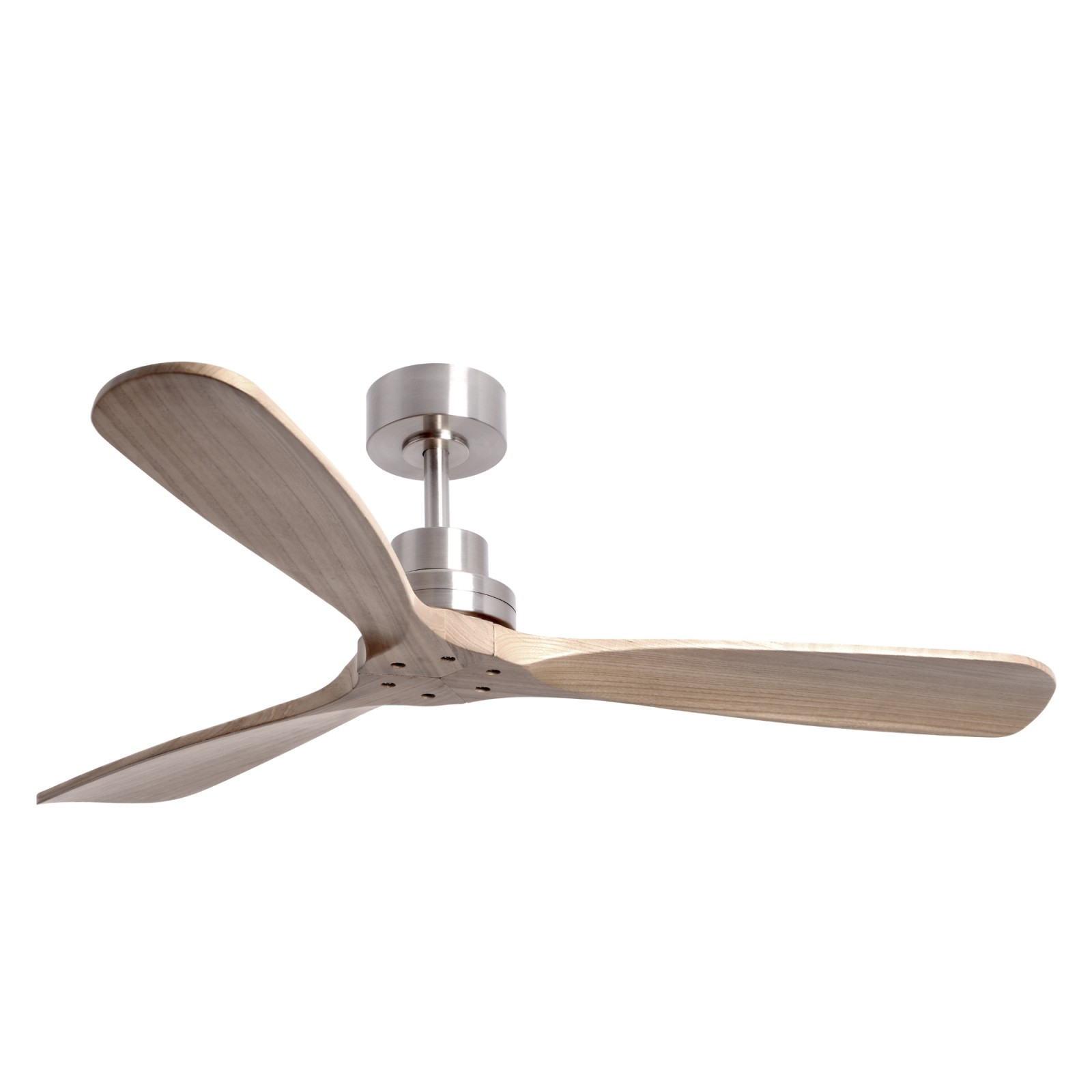 sulion Ventilador de techo exterior NATI L níquel y madera oscura - Sulion