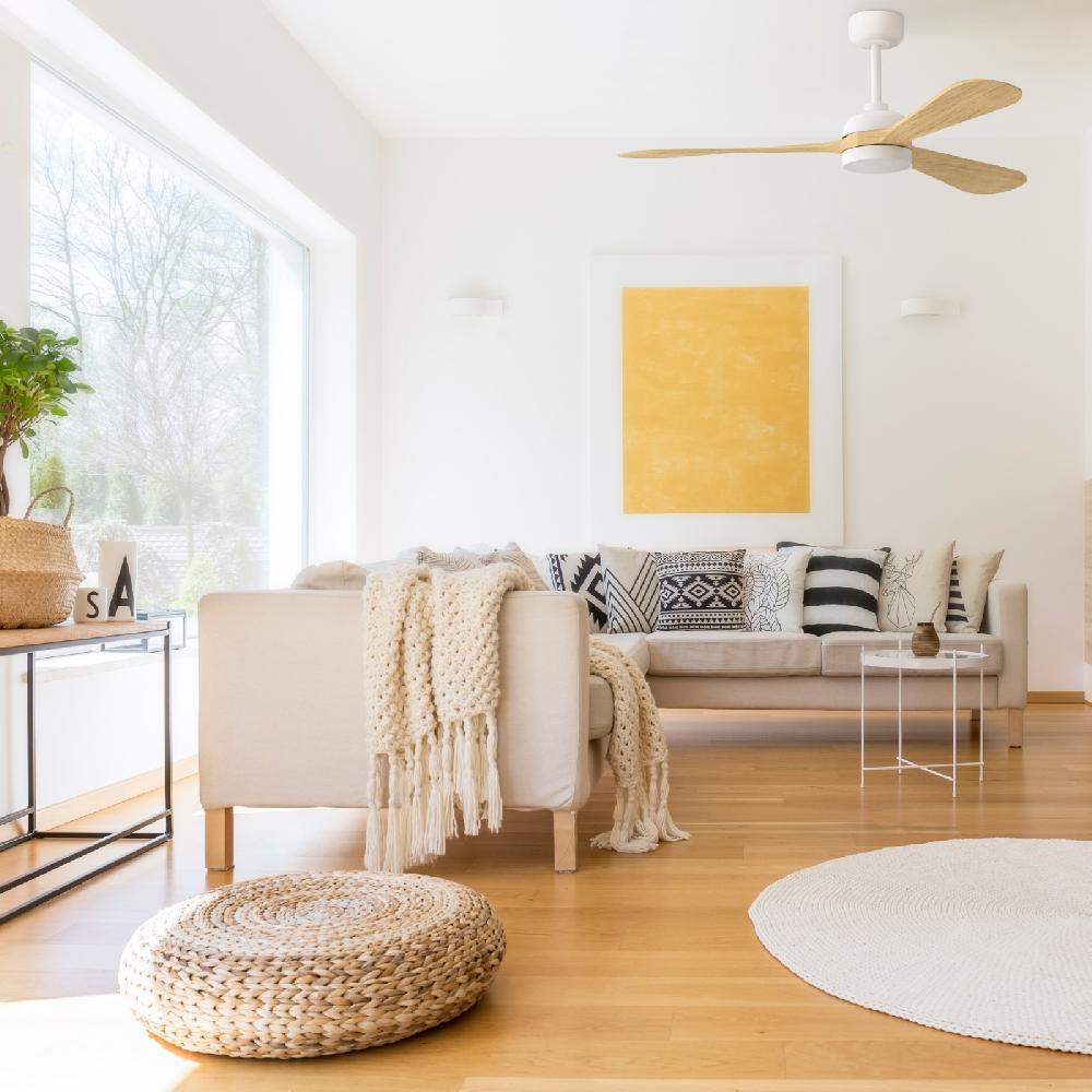 Sulion Ventilador De Techo Exterior TONDA Madera Con Luz - Sulion