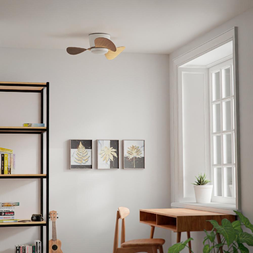 Sulion Ventilador De Techo MONTY Blanco Y Madera Con Luz - Sulion