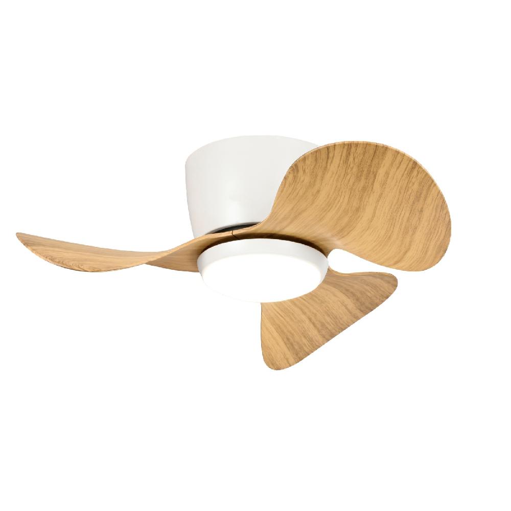 sulion Ventilador de techo MONTY blanco y madera con luz - Sulion