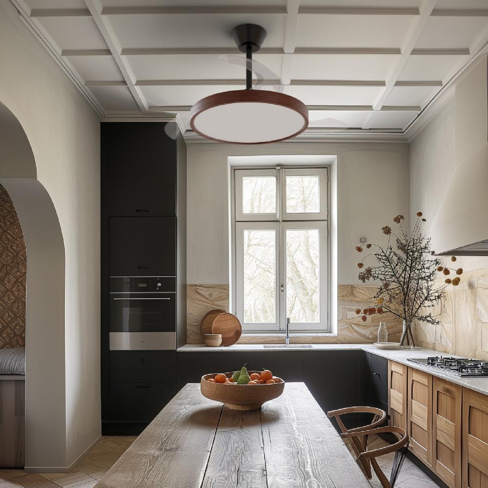 Sulion Ventilador De Techo Nogal De Palas Retráctiles BOMBAY ESTILO M Sulion