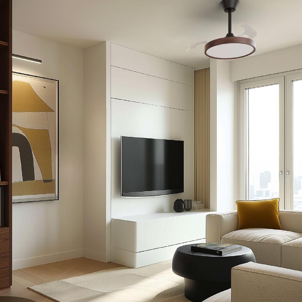 Sulion Ventilador De Techo Nogal De Palas Retráctiles BOMBAY ESTILO S Sulion