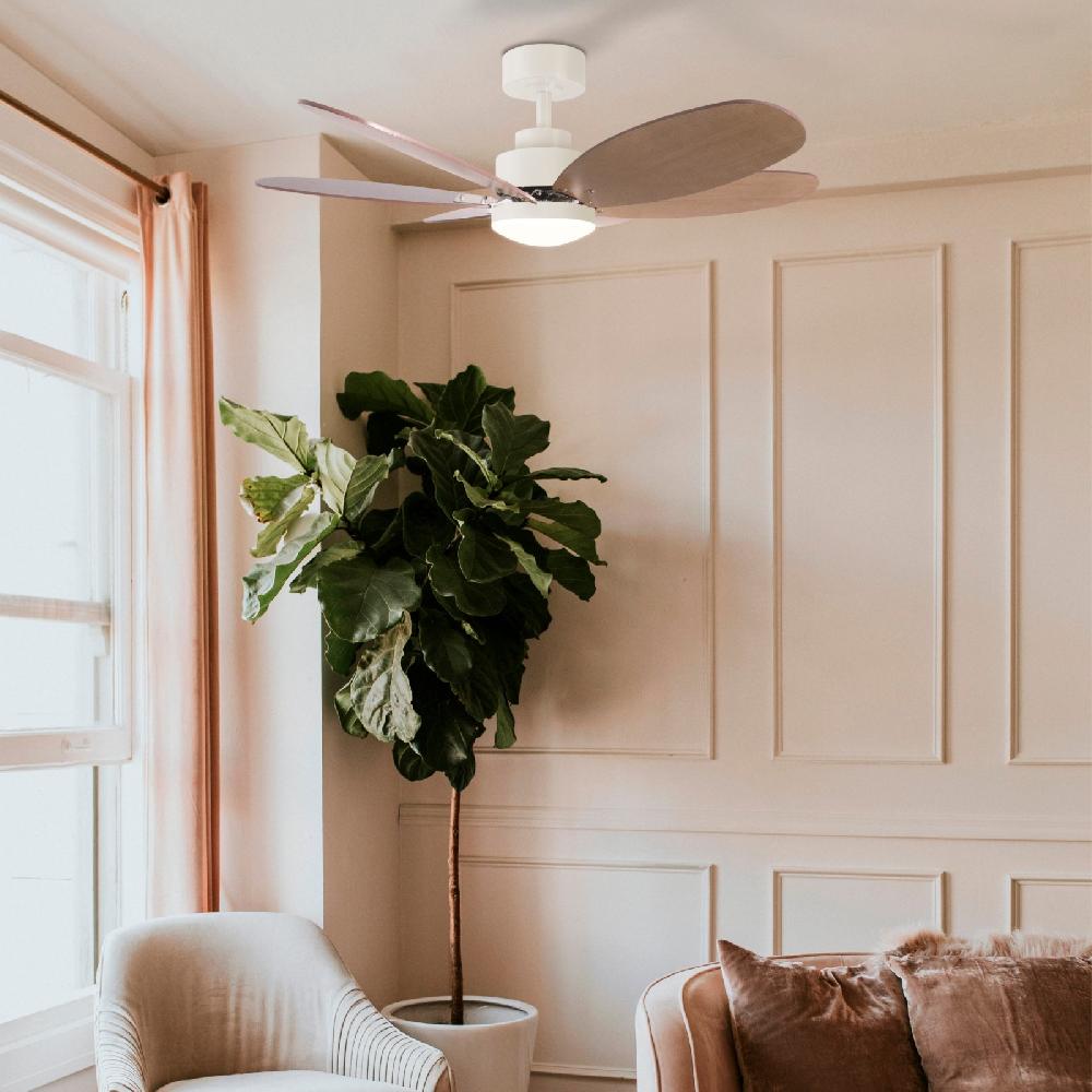 Sulion Ventilador De Techo RAINBOW M Blanco/madera Con Luz - Sulion