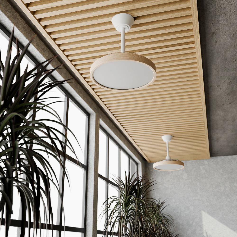Sulion Ventilador De Techo Roble De Palas Retráctiles BOMBAY ESTILO S Sulion