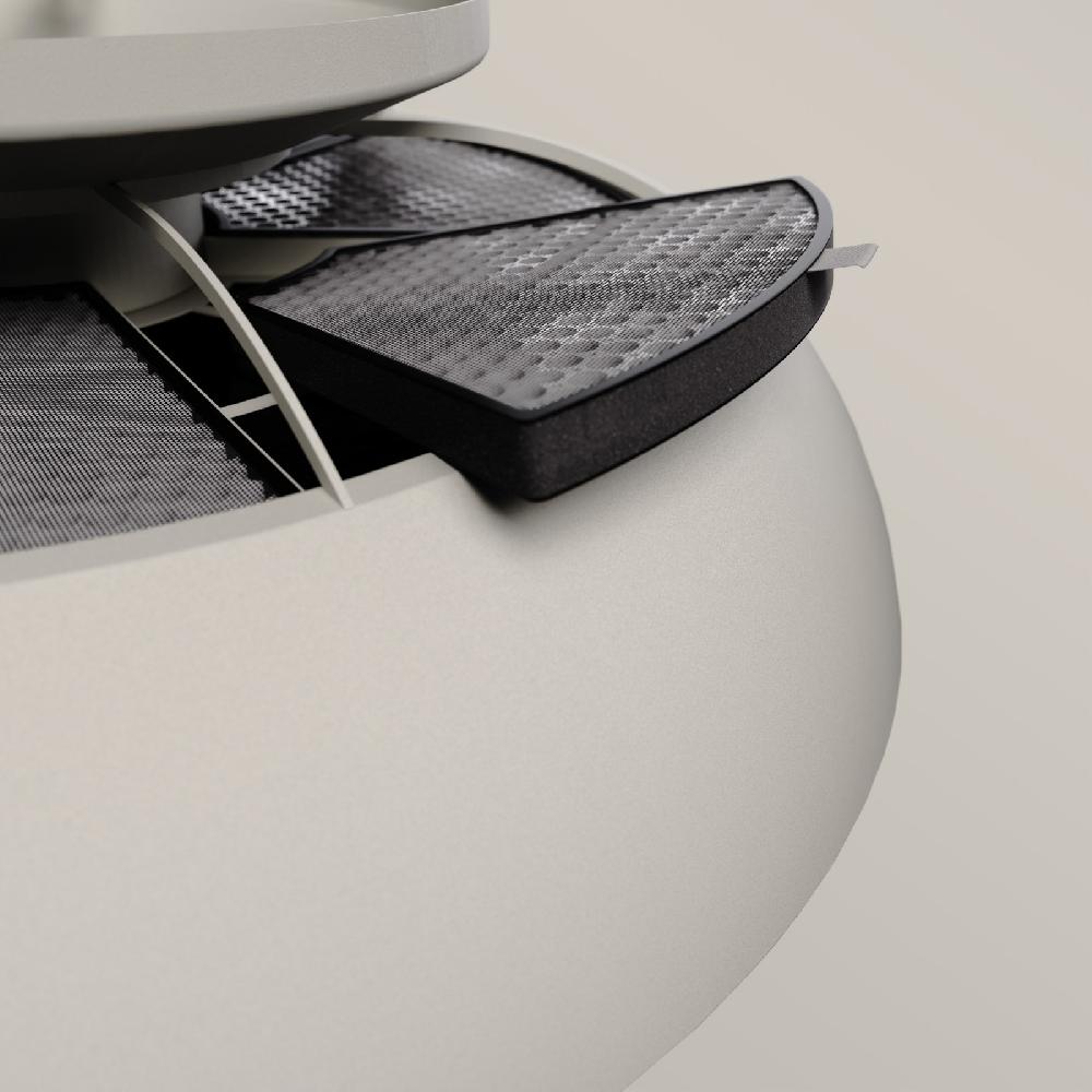 Sulion Ventilador Plafón BRISA Gris Purificador De Aire Con Luz - Sulion