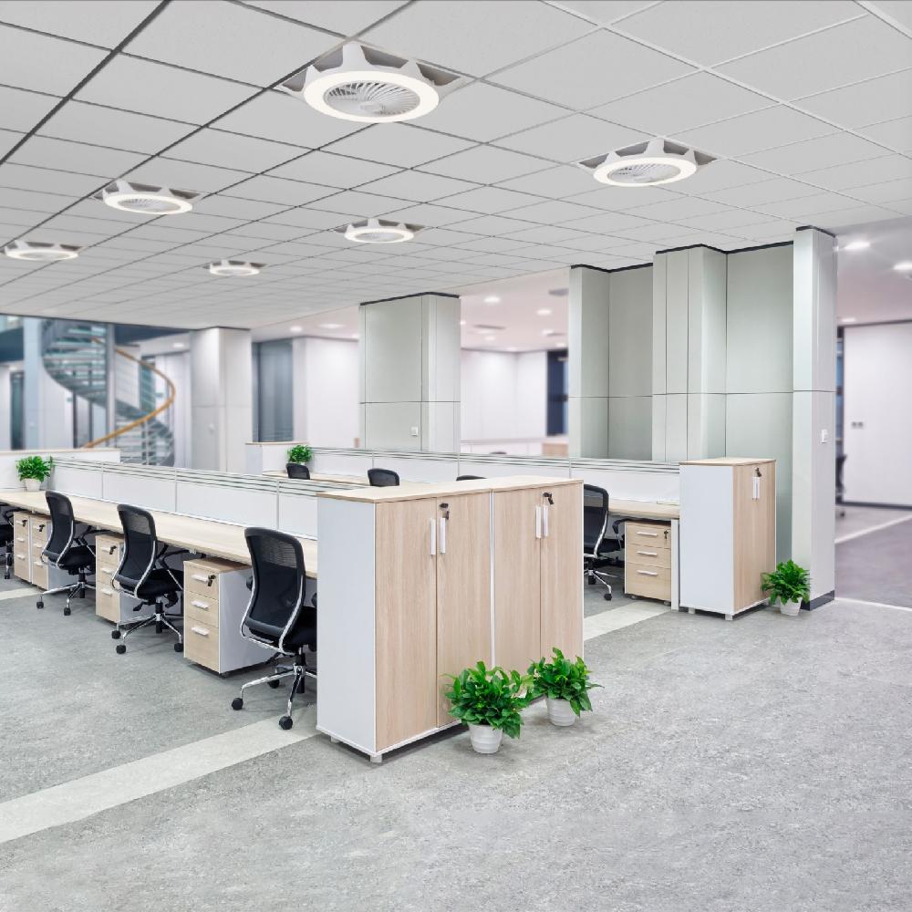 Sulion Ventilador Plafón UFO Blanco Empotrable Con Luz - Sulion