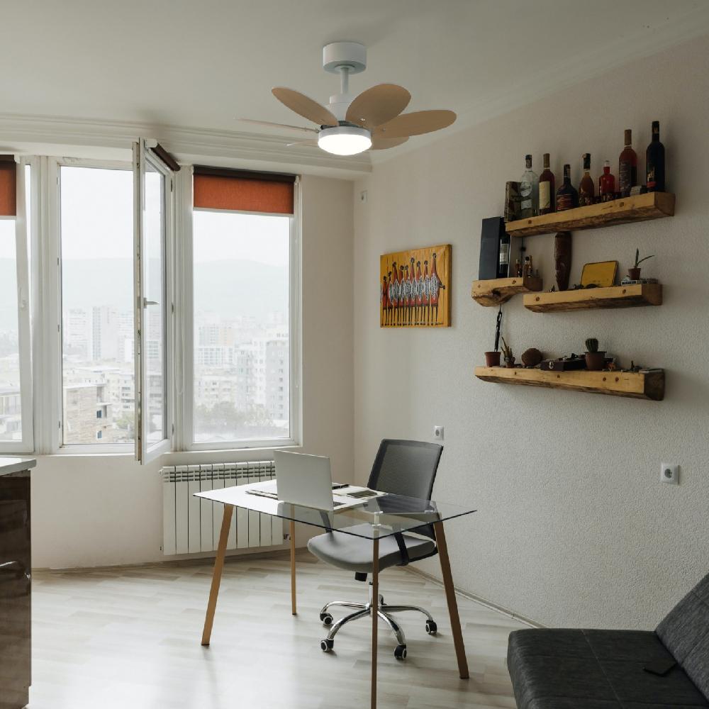 Sulion Ventilador RAINBOW S Blanco Palas Reversibles Y Luz - Sulion