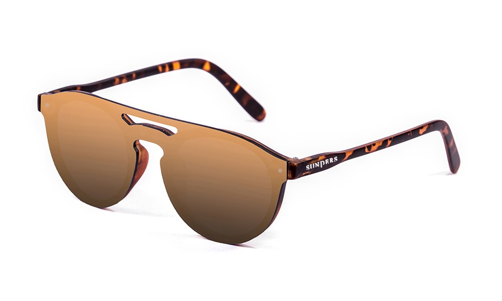 Sunpers Sunglasses Biarritz - Lente Plana / Revo / Carey - Marrón Gradiente