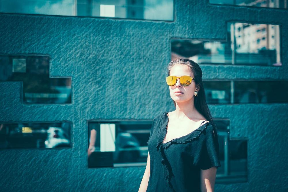 Sunpers Sunglasses Biarritz - Lente Plana / Revo / Negro Mate - Azul Espejo